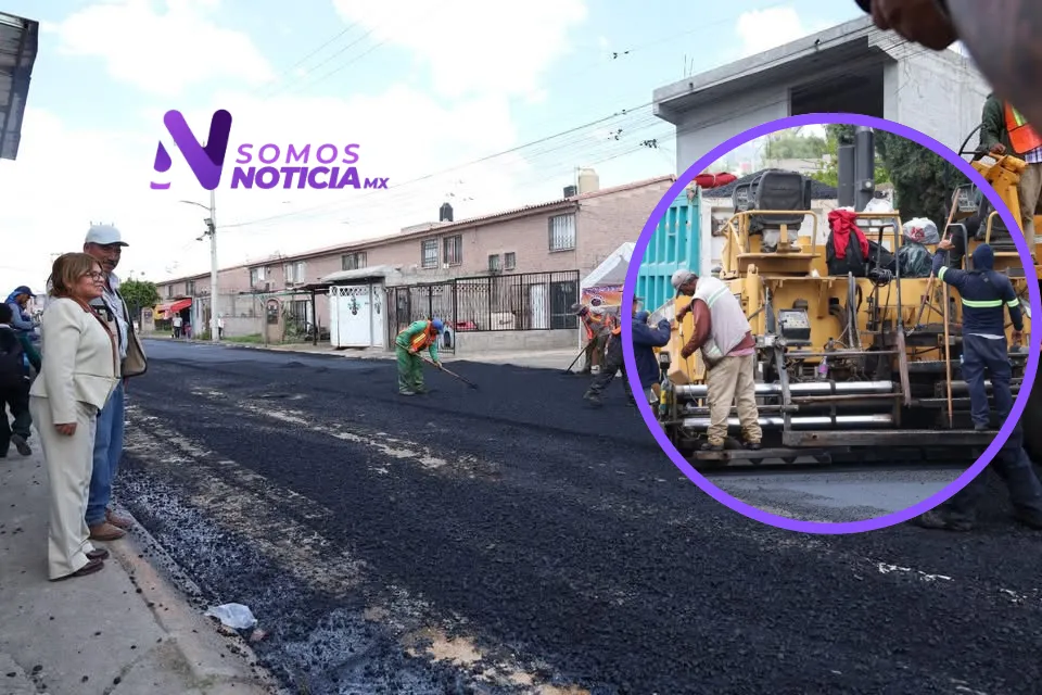 Avanza reencarpetado y pavimentación de calles en Acolman