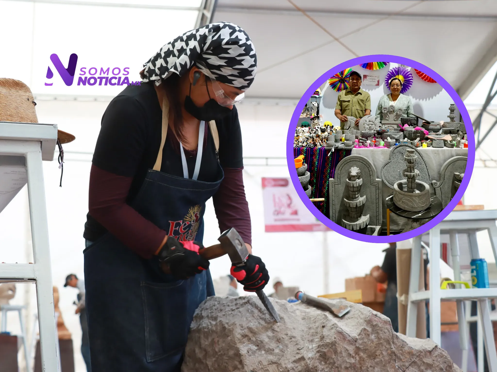 Entre piedra y tradición, los canteros de Chimalhuacán tallan su futuro