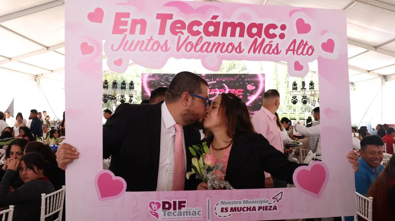 Amor con acta en mano: 150 parejas formalizan su unión en Tecámac este 14 de febrero
