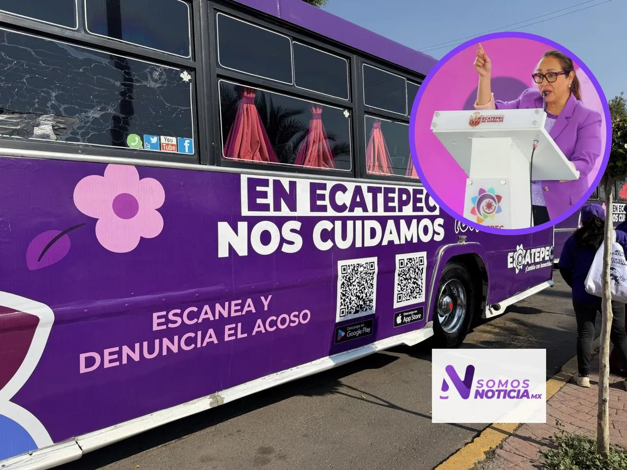 Ecatepec inicia programa de seguridad para mujeres con códigos QR en unidades