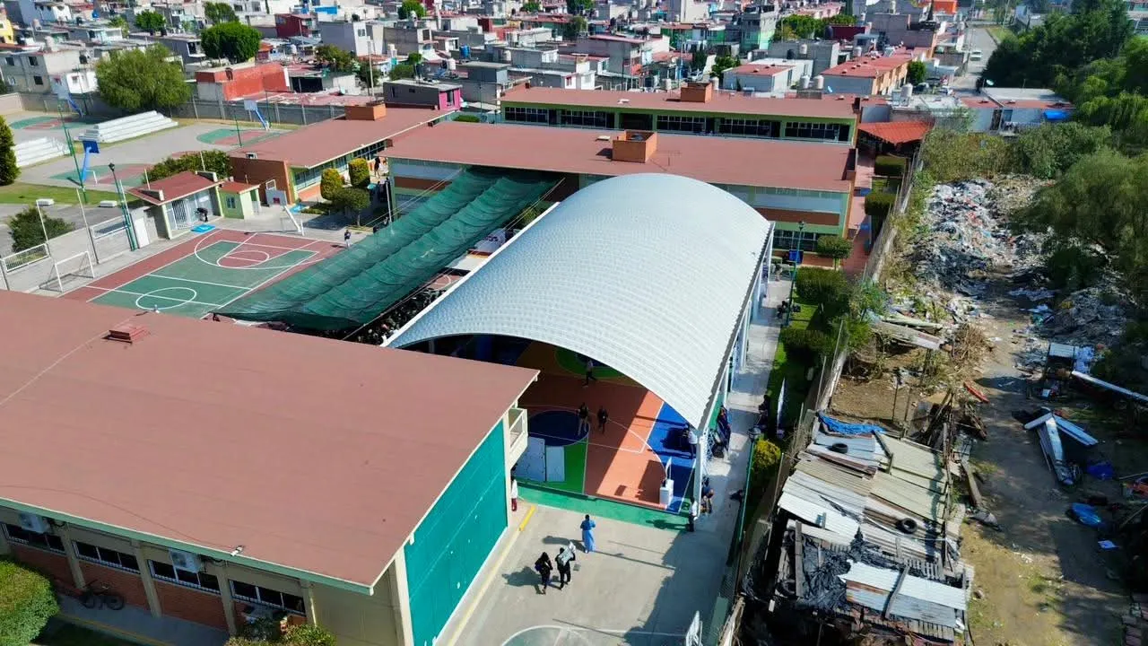 Nuevo arco techo transforma actividades en CECYTEM de Cuautitlán