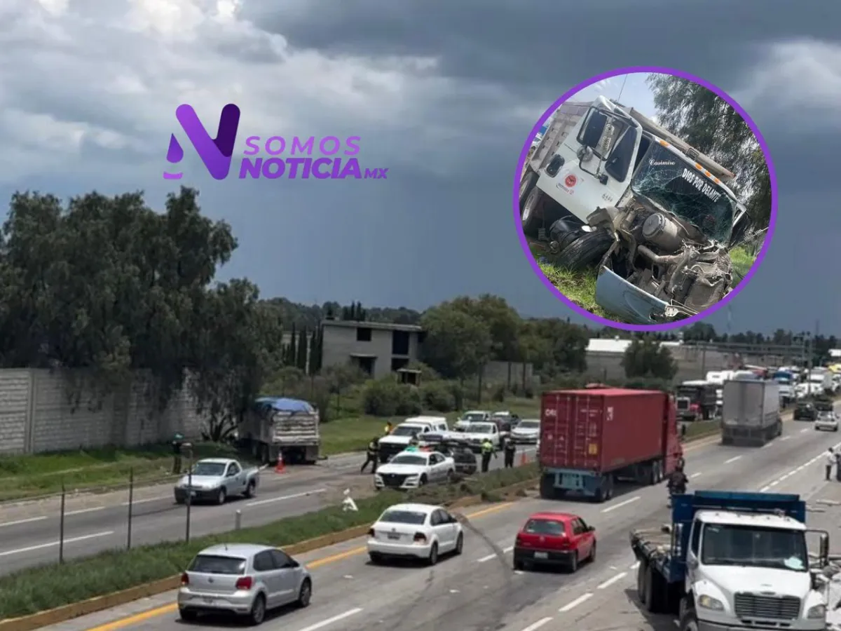 Doble accidente en la México-Veracruz deja nueve heridos tras falla de tráiler