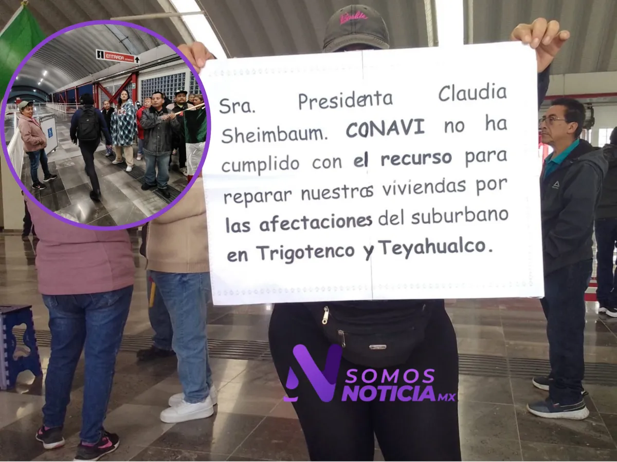 Daños por obra del Tren Suburbano desatan nueva protesta en estación Teyahualco
