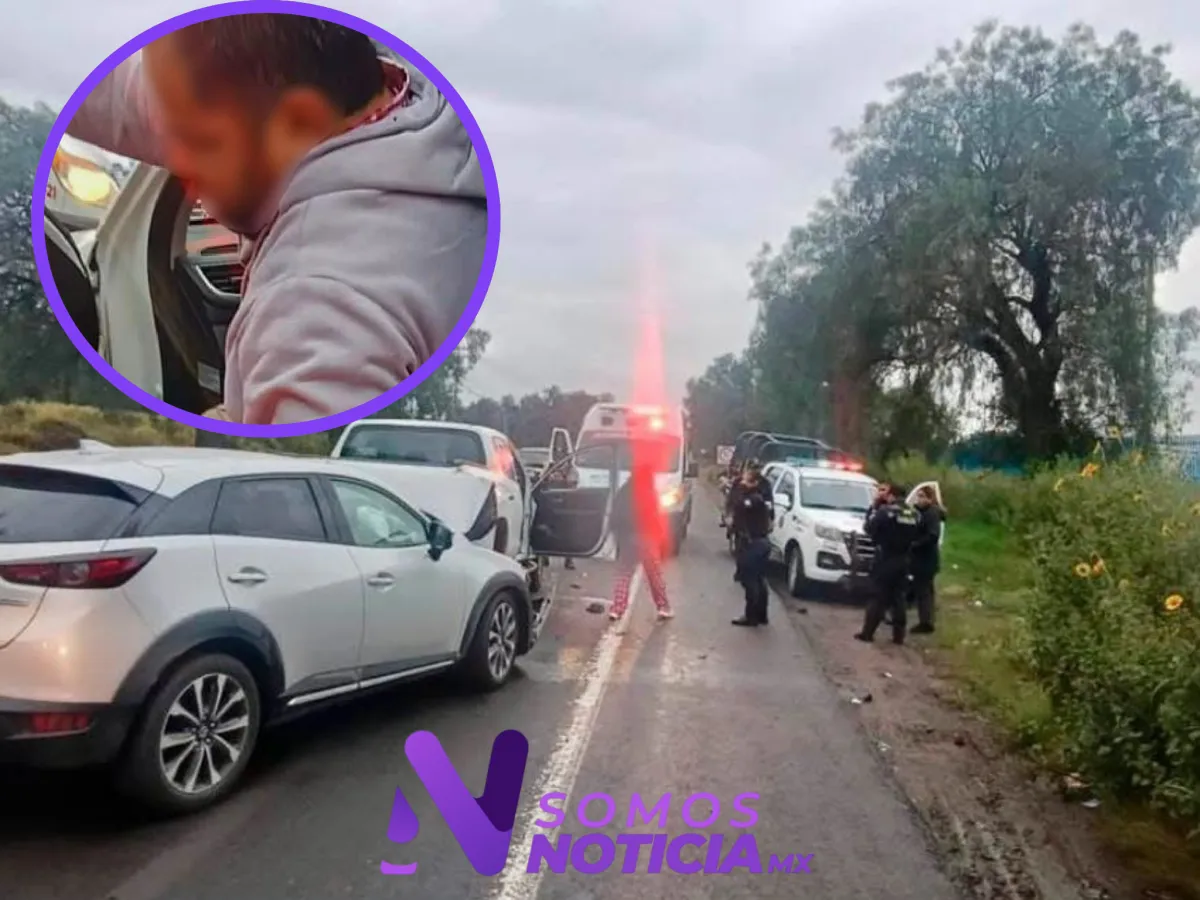 Violento intento de robo deja a conductor baleado en Tecámac
