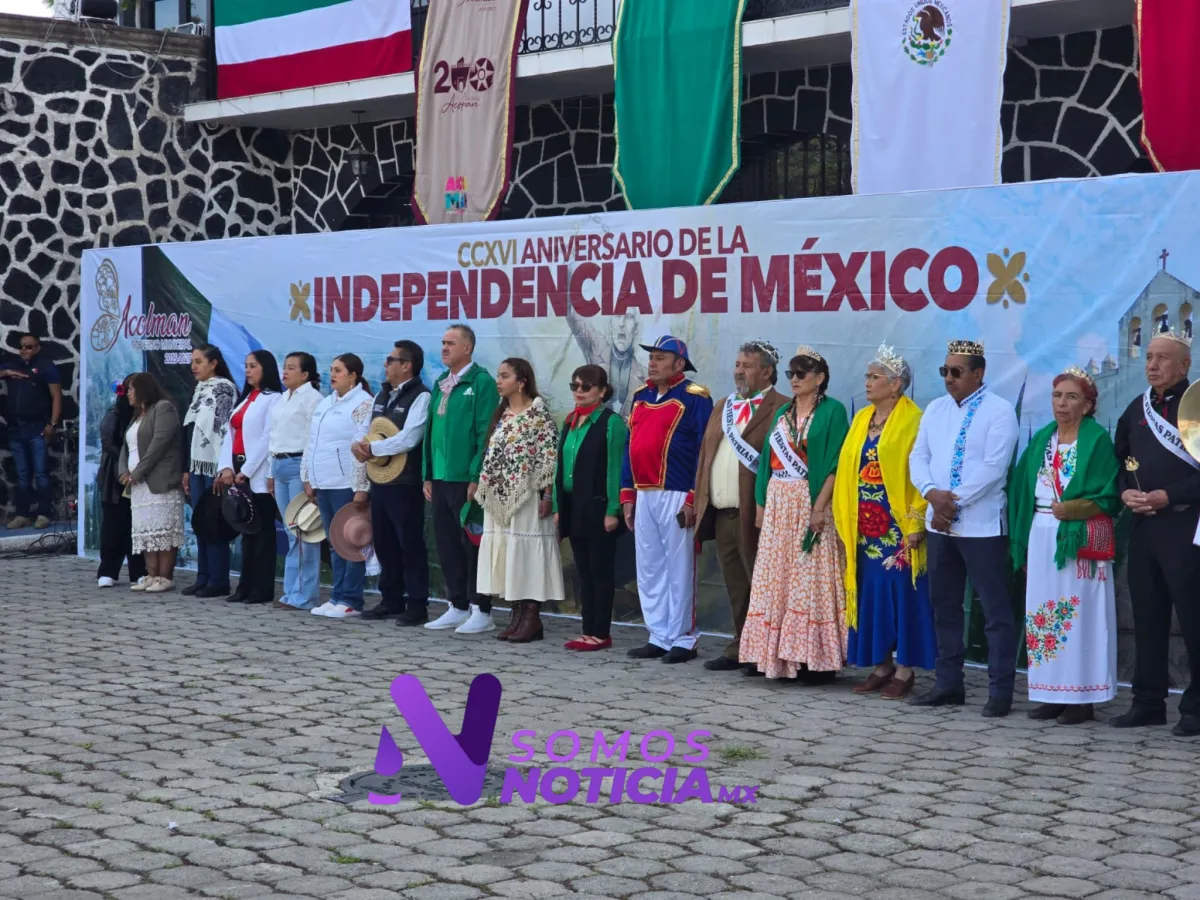 Acolman vive una jornada de orgullo patrio con desfile cívico