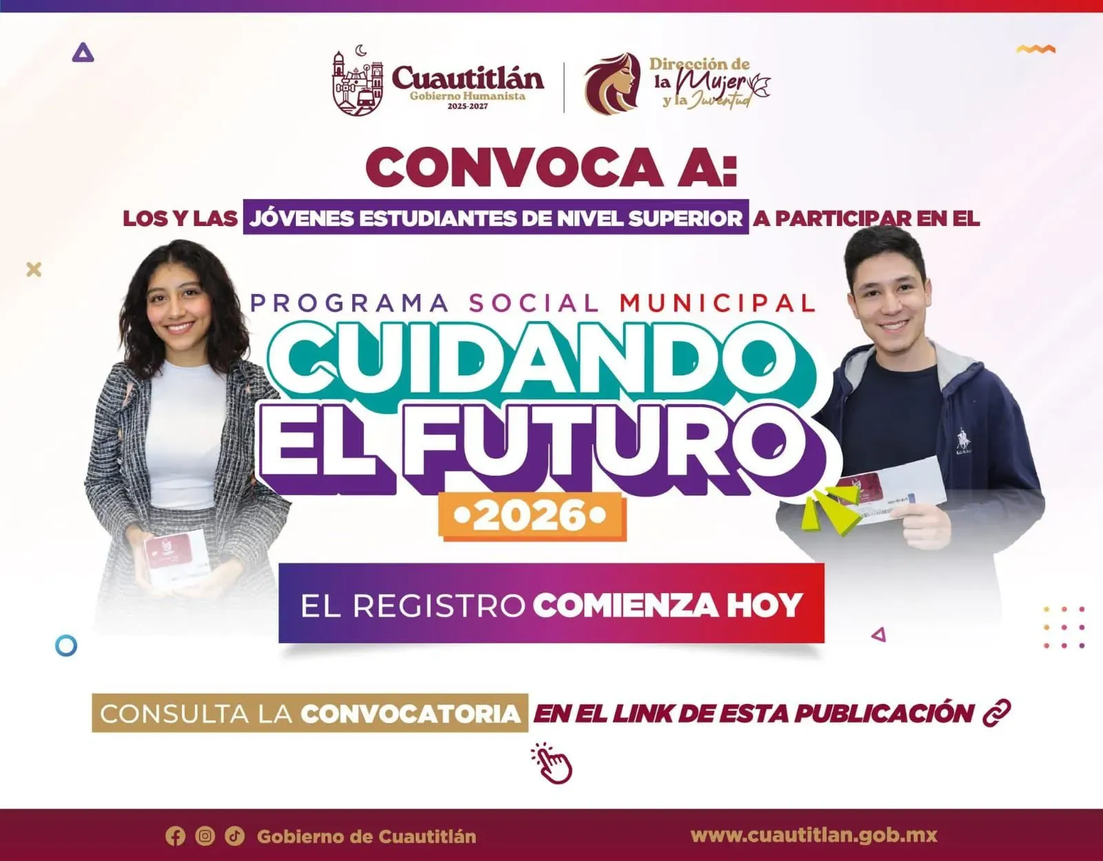 Cuautitlán apuesta por sus jóvenes con apoyo para que no abandonen la universidad