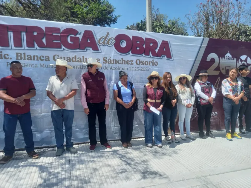 Acolman suma infraestructura vial en San Lucas Tepango